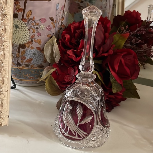 Vintage Hofbauer Red Byrd Crystal Bell from Germany - Picture 5 of 6